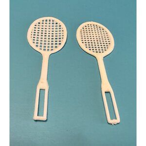Vintage 1960s Barbie Ken Or Clone White Tennis Racquets